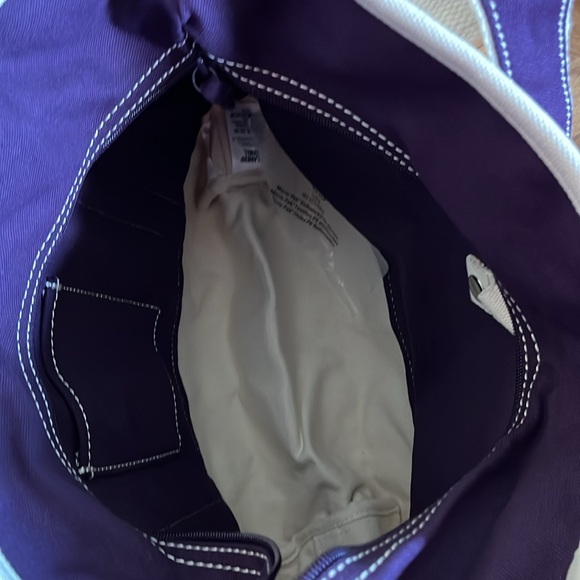 Lands’End Blackberry Medium Zip-Top canvas Tote - Picture 2 of 6